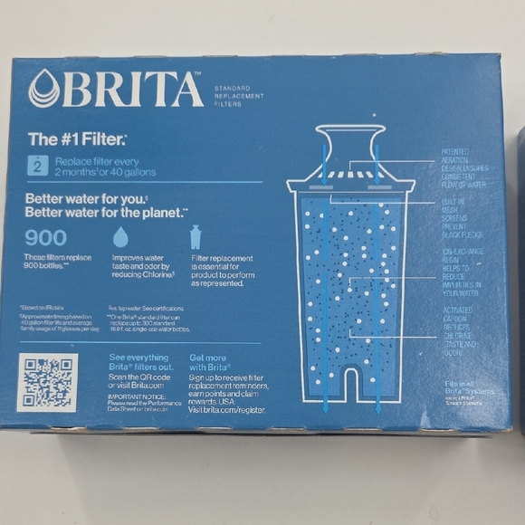 Brita Blue and White Filter Pack 6 Individual Filters (3 In Each Box) New - Picture 7 of 11